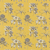 Mustard Yellow Digital Printed Floral Fabric